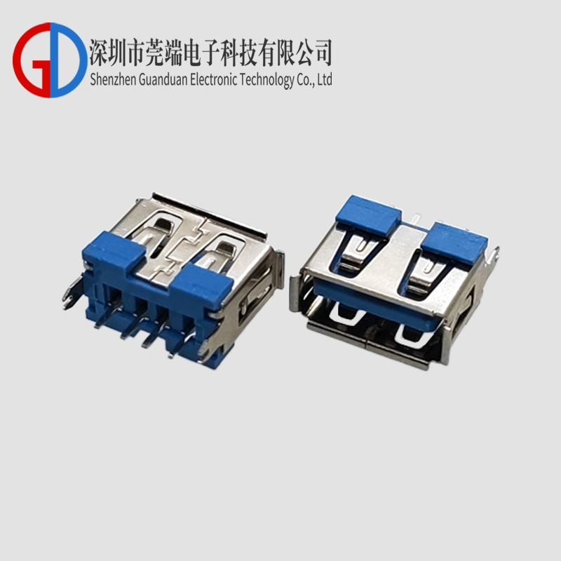 AF180 degree straight insertion short body 10.0 rolled edge blue