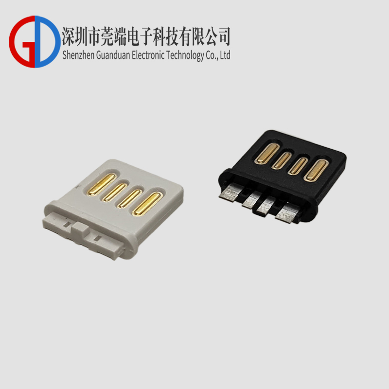 Double sided insertion of A male solder wire with high current and no outer shell, ultra-thin 15.0L