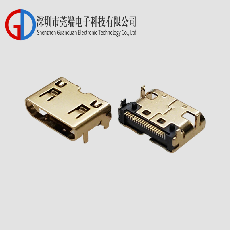 HDMI female socket C TYPE four pin terminal SMT