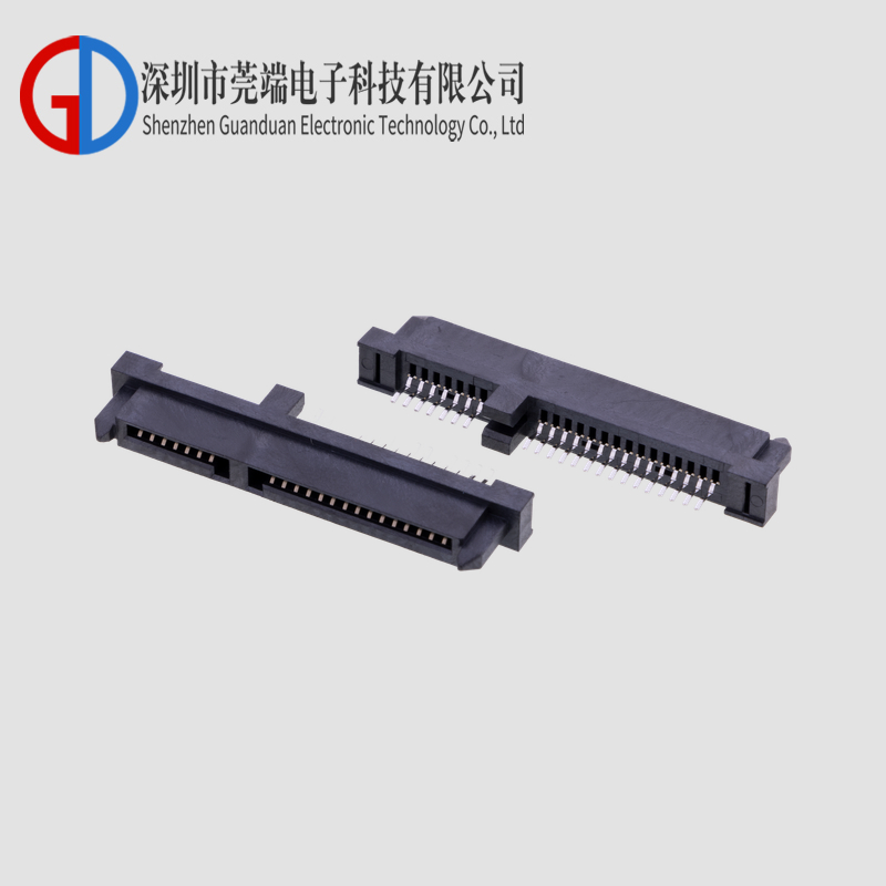 SATA7+15PH8.0 single-sided clamp 1.2mm end length 2.7LCP black