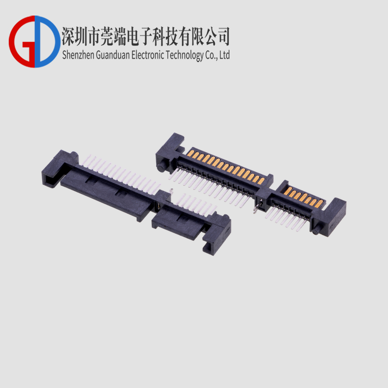 SATA7+15P short body single row 180 degree PC2.4
