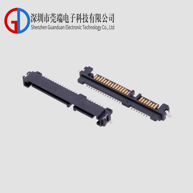 SATA7+15P male seat three sided SMT H=2.2mm