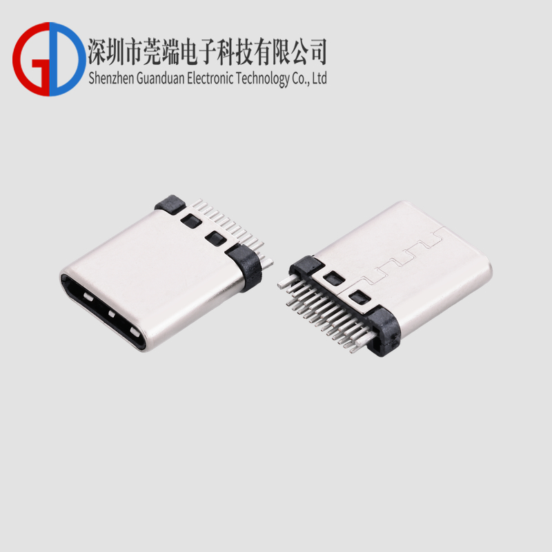 TYPE C male 24P clamp plate riveting 9.0 tin feet 1.5