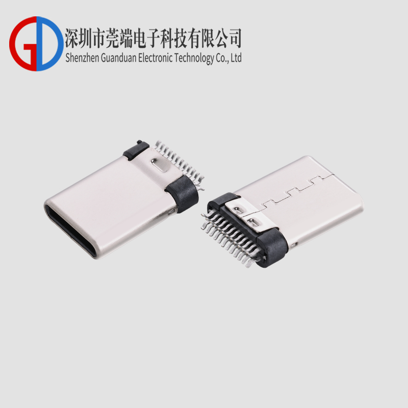 TYPE C Male 24P Clamp Riveted Sheath Single Head