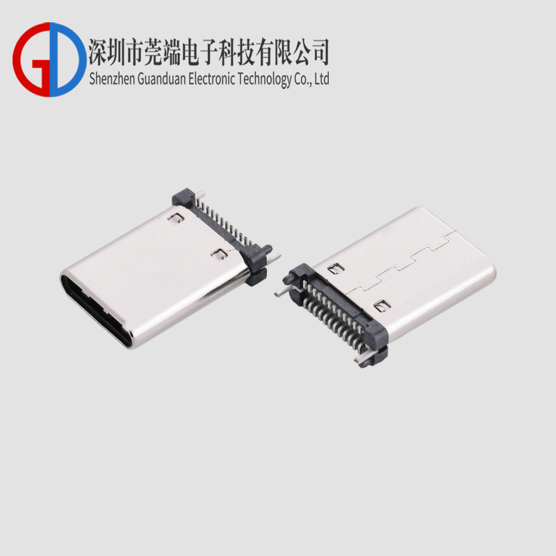 TYPE C male 24P upright sticker 11.1H footless