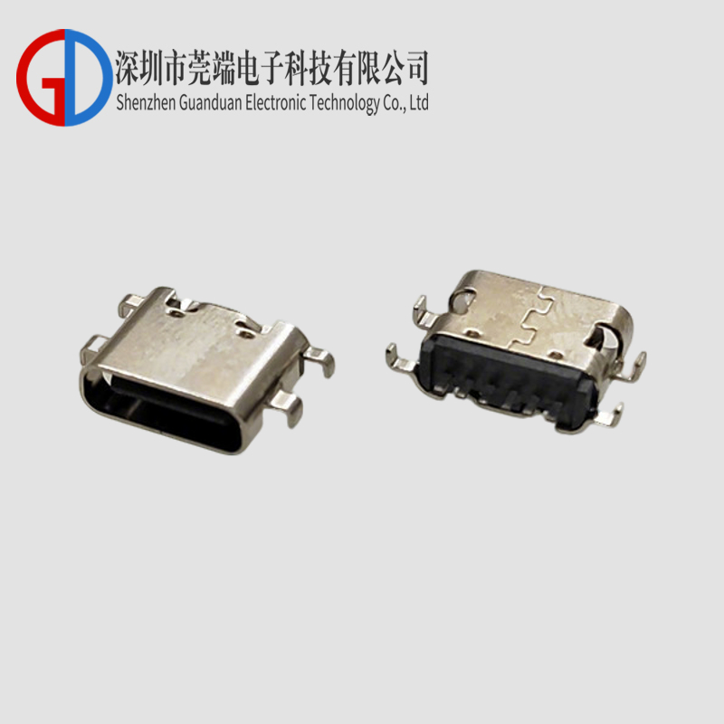 TYPE C female seat 6P sinking plate 1.6