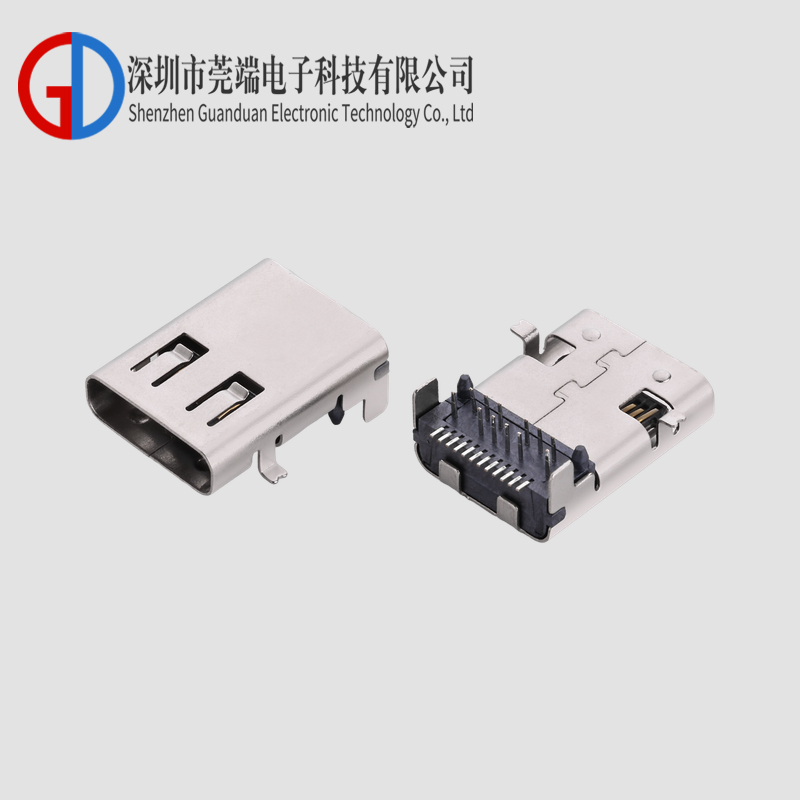 TYPE C Female Seat 24P Front Insertion and Rear Adhesive Length 11.95mm